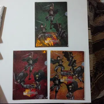 진격의 거인 클리어 파일 3장 세트 조이풀 콜라보