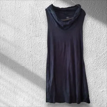 1점 한정 슬리브리스 다크 블루 티셔츠 원피스 튜닉