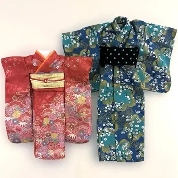 옷 갈아입기 의류 일본 의류 기모노 2세트