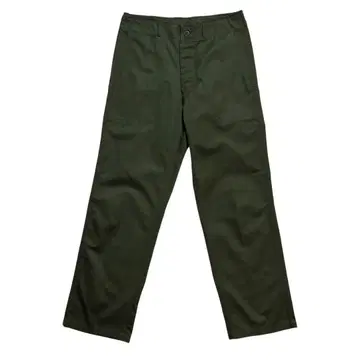 90s 조선군 헤링본 베이커 팬츠 카키 올리브 버튼 플라이