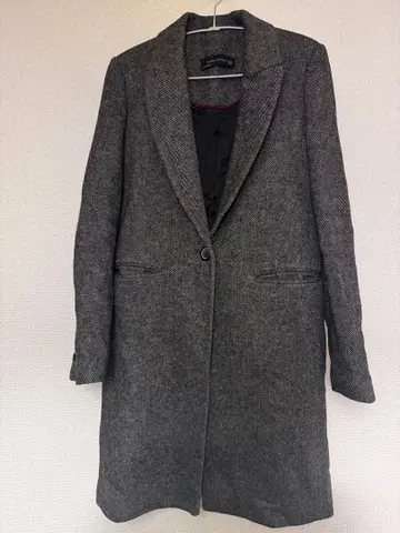 ZARA 헤링본 무늬 체스터 코트