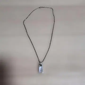 BLOOM 실버 택형 펜던트 목걸이