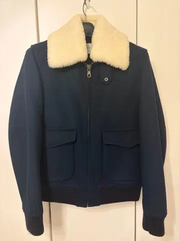 투모로우랜드 tomorrowland 캐시미어 혼방 네이비 퍼 블루종 코트