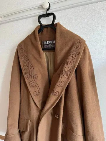 80s made in england 캐시미어 로브 코트