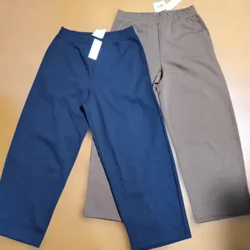 블랙 브라운 맨투맨 와이드 팬츠 L 사이즈 2