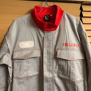 ISUZU 오버롤 그레이/레드