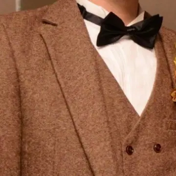 턱시도 화이트 셔츠 블랙 서스펜더 나비 넥타이 턱시도 쓰리피스 세트