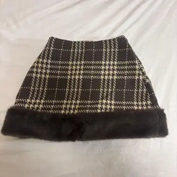 다리치 darich 도킹 퍼 트위드 미니 스커트