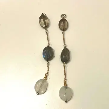 아가트 컬러 스톤 귀걸이 참