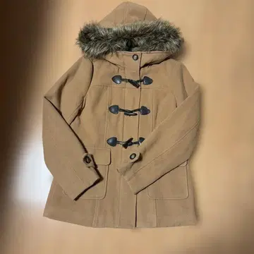 큐티 블론드 퍼 포함 더플 코트