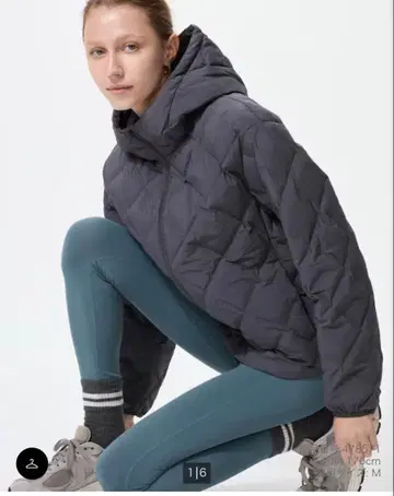 유니클로 퍼프 테크 후드티