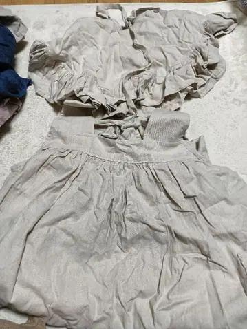 유명 작가님 린넨 베이지 원피스 케이프 2종 세트 컨디션 최상