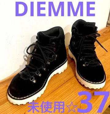 미사용! 실내 촬영용으로만 사용한 DIEMME 블랙 스웨이드 하이컷 37