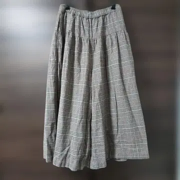 SUN VALLEY 체크 무늬 가우초 팬츠 M