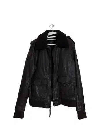 TRUE RELIGION 가죽 자켓 퍼 포함