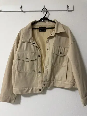 베이지 M 사이즈 자켓 프론트 오픈
