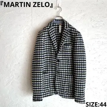 이탈리아제 [ MARTIN ZELO ] 체크 무늬 울 테일러드 자켓 44