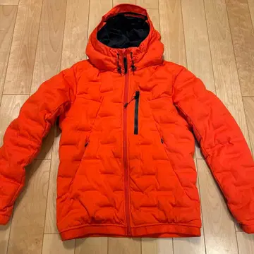 워크맨 오렌지 후드 부착 다운 자켓