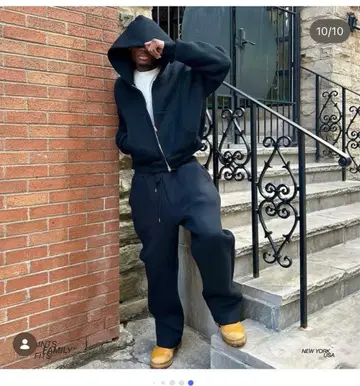 미사용 새상품 SAINT ALEXANDER / 지퍼 후드티 무지