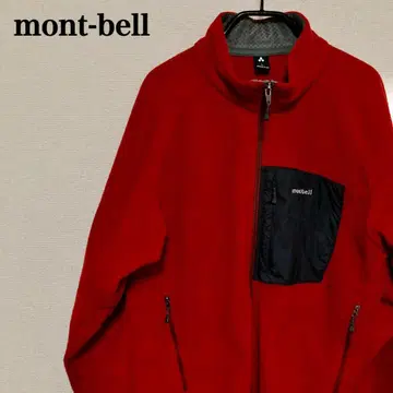 mont-bell CLIMAPLUS 플리스 자켓 남성용 L 레드