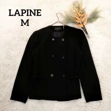 라피네 여성용 자켓(M) 블랙 더블 브레스트 허리 리본 어깨 패드