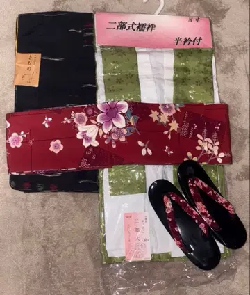 기모노 일식 세트 기모노 L 사이즈 니부시키 쥬반 오비 조리