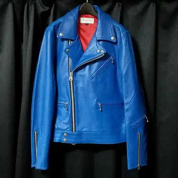 Retro Grade 더블 라이더 자켓 파랑 M 사이즈 사이클론