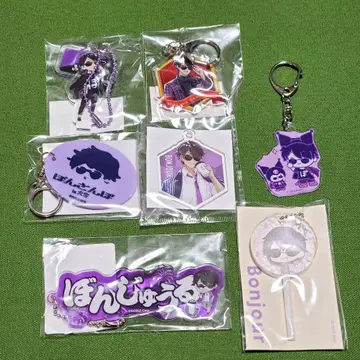 본쥬르 아크릴 키링 7개 세트