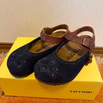 [ 새상품급 ] TATAMI 네이비 스웨이드 사보 샌들 37