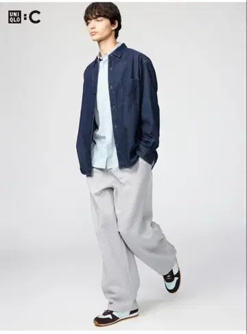 UNIQLO C 맨투맨 와이드 팬츠