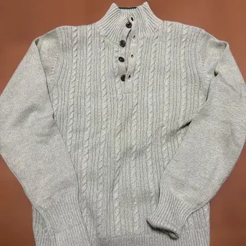 헨리넥 케이블 니트 구제 의류