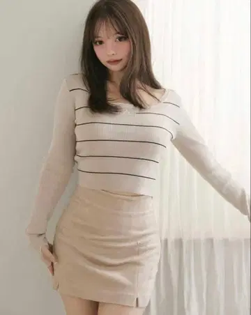 앤드마리 Kate 슬릿 미니 스커트