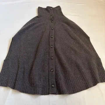 네스트로브 nest robe 다크 브라운 버튼 니트 판초