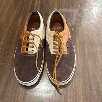 VANS 스웨이드 스니커즈 브라운/오렌지