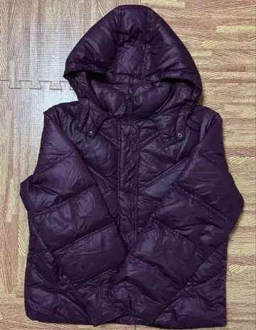 GAP 다운 자켓 퍼플 L 후드 탈부착 가능