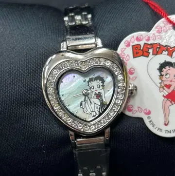 빈티지 구하기 어려움 BETTYBOOP 쉘 다이얼 손목시계 1