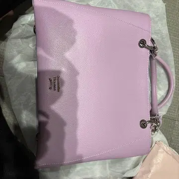 사만다 타바사 라벤더 핸드백 지퍼 포함