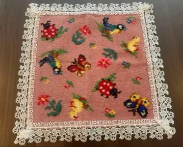 페이러 하이 페이즐리 긴자와 레이스 레이스 달린 손수건 핑크 완판템