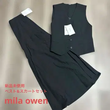[ 미사용 새상품 ] mila owen 미라 오웬 베스트&롱 스커트 S