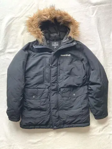 몽벨 로건 퍼 부착 다운 자켓 블랙 XS 필파워 800