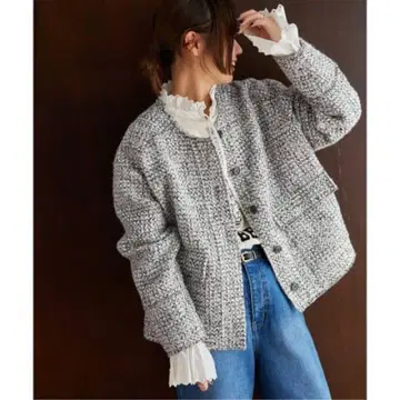 저널 스탠다드 리룸 TWEED 크루넥 자켓 트위드