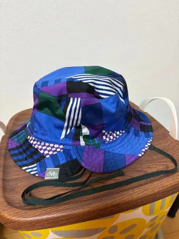 SOUSOU sousou 기하학 패턴 버킷 햇 멀티 컬러