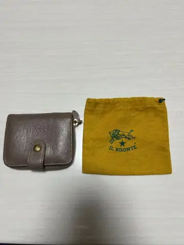 IL BISONTE 브라운 접이식 지갑 수납 가방 포함