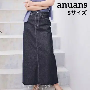 새상품급 anuans 아뉴앙스 데님 맥시 스커트 S사이즈 인디고