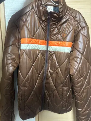 OP 퀼팅 브라운 다운 자켓
