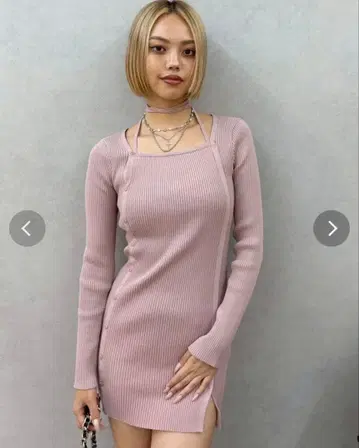 새상품 Evris 타이트 니트 미니 원피스