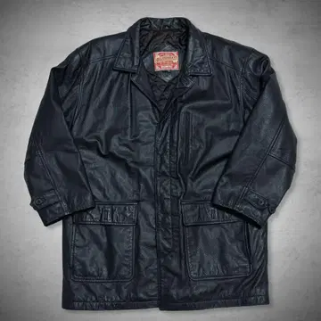 빈티지 한국제 천연 가죽 가죽 자켓 혁잠 충전솜 퀼팅