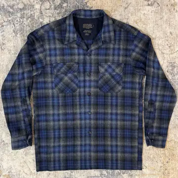 [ 좋은 배색 옴브레 ] 펜들턴 쉐도우 보드 셔츠 블루 계열 사이즈 M