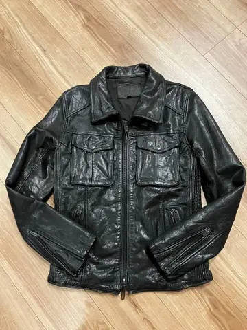 JACKROSE VINTAGE 블랙 가죽 라이더 자켓