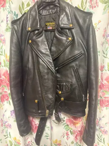 vanson 더블 라이더 가죽 자켓 38